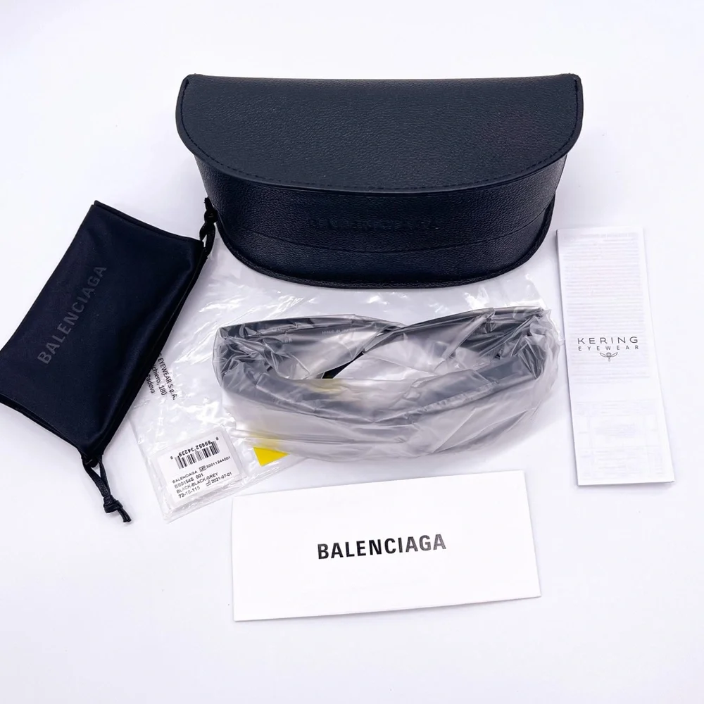 NEW BALENCIAGA BB0154S 001 UNISEX SUNGLASSES BALENCIAGA GOOGLES EYEWEAR